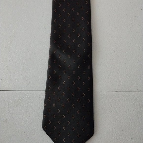 Calvin Klein Brown Patterned Necktie - Picture 1 of 2
